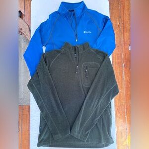 Two Men’s Mountain Warehouse Long Sleeve 1/4 Zip Pullovers Size Medium
